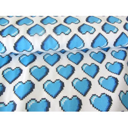 Jersey Hamburger Liebe - 72ppi Pixel Hearts weiss